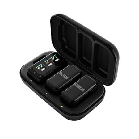 RODE Wireless Micro Camera Kit - zestaw, bezprzewodowy system audio, 2x mikrofon krawatowy (USB-C + 3.5mm TRS do aparatu, 24-bit)